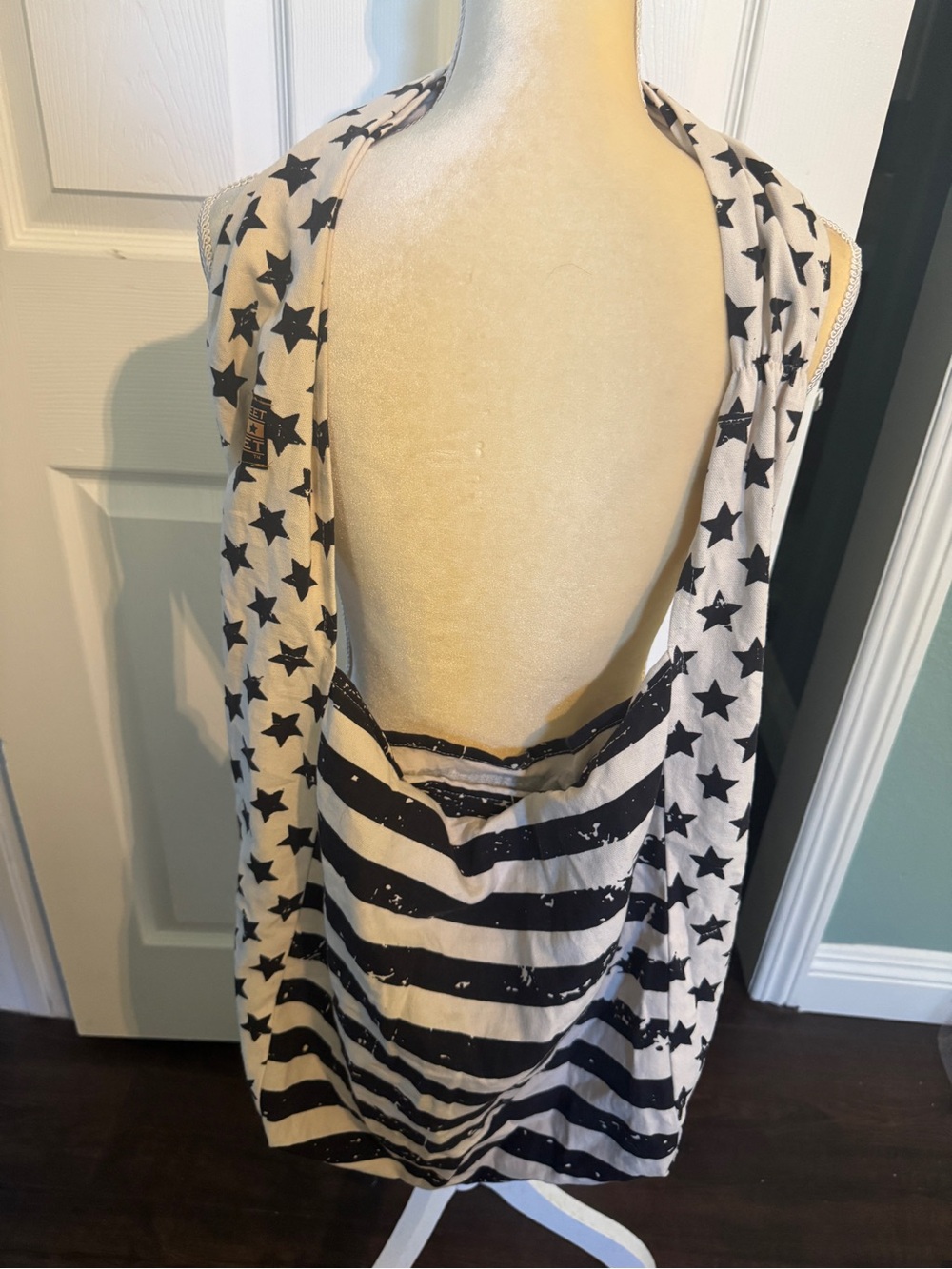 Vine Street Market USA American Flag Star Stripe Slouchy Shoulder Bag NWOT